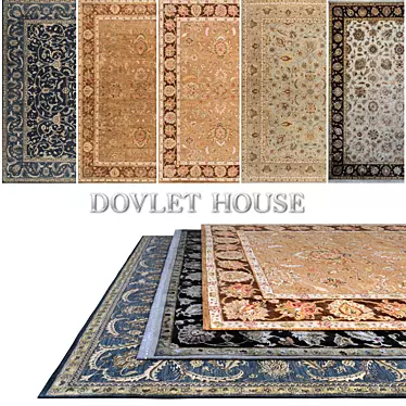 DOVLET HOUSE 5PC Carpets Set (Part 149) 3D model image 1 