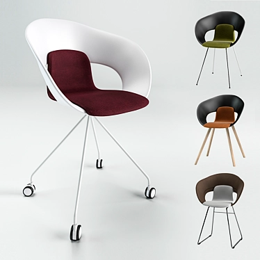 Modern Deli Stack Chairs by Thomas Pedersen 3D model image 1 