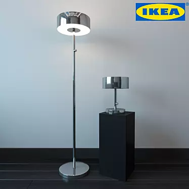 Elegant Stockholm Floor & Table Lamps 3D model image 1 