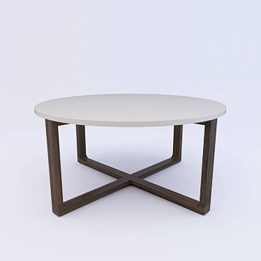 Sleek Beech Coffee Table 3D model image 1 