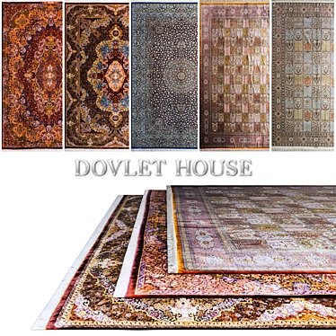 Luxury Silk Carpets - DOVLET HOUSE 5 Piece Set 3D model image 1 