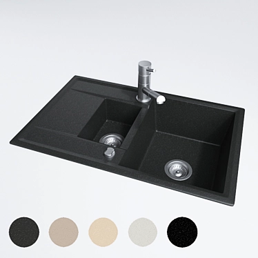 Granite Sink CG 10 - 50x78 cm 3D model image 1 