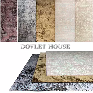 DOVLET HOUSE Carpets Set - 5 Pieces (Part 160) 3D model image 1 
