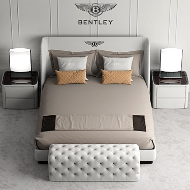 Elegant Bentley Home Richmond Bed 3D model image 1 