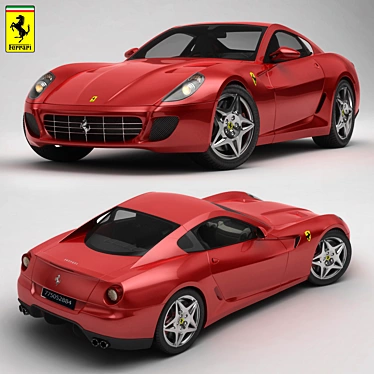 Sleek Red Ferrari: Superior Quality 3D model image 1 