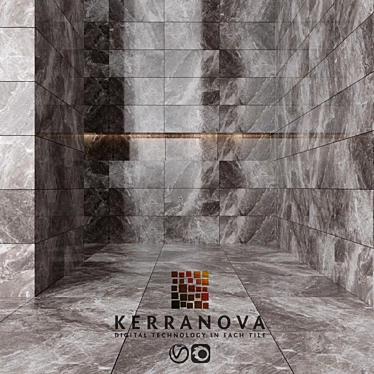 Kerranova Black & White: Versatile Textured Tiles 3D model image 1 