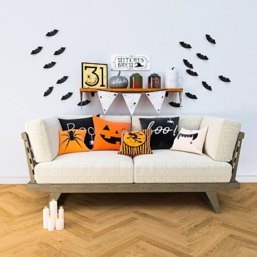 Spooky Halloween Decor Set 3D model image 1 