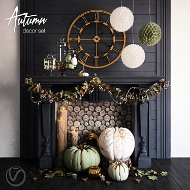 Autumn Harvest Decor Set 3D model image 1 