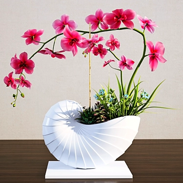 Elegant Blooming Orchid 3D model image 1 
