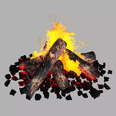 Blazing Flames: Bonfire FX 3D model image 1 