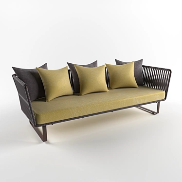 Modern 3-Seater Sofa by Rodolfo Dordoni 3D model image 1 