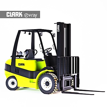 Efficient Clark C25 Diesel Forklift 3D model image 1 