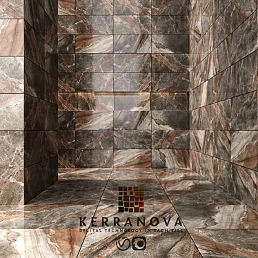 Kerranova Brown Porcelain Tiles 3D model image 1 