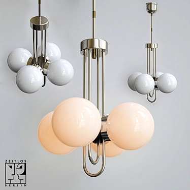 Vintage Balls Pendant Light 3D model image 1 