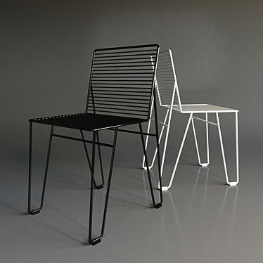 Sleek Grille Chair 3D model image 1 