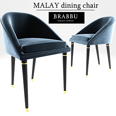 Elegant Malay Dining Chair 3D model image 1 