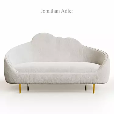 Elegant Ether Settee by Jonathan Adler 3D model image 1 