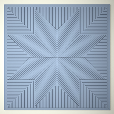 Modern Art Wall Panel 3D model image 1 