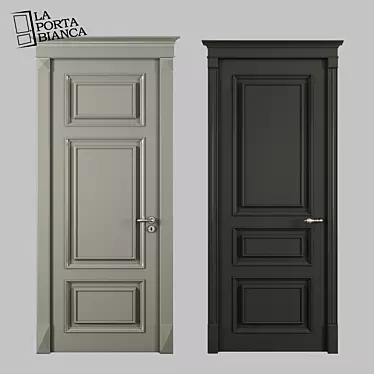 Elegant Sayerlack Classic Doors 3D model image 1 