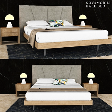 Novamobili Kale Bed: Modern Elegance for Your Bedroom 3D model image 1 