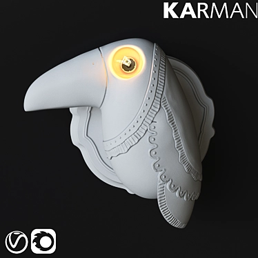 Elegant Karman CUBANO Wall Lamp 3D model image 1 