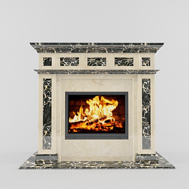Marble Portal Fireplace: 10th Version! 3D model image 1 
