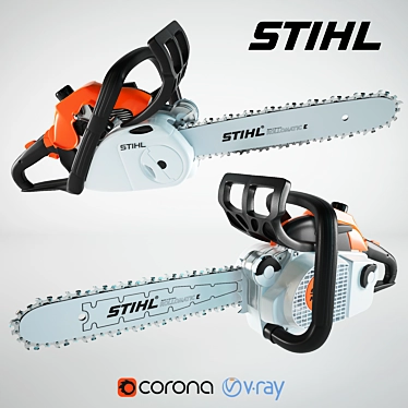 STIHL MS200 Chainsaw: Powerful and Precise 3D model image 1 