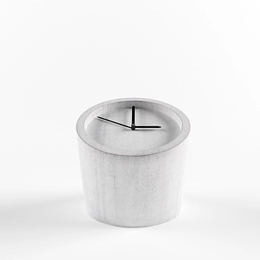 Concrete Table Clock 3D model image 1 