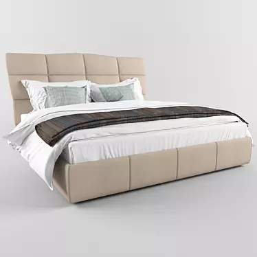 Luxurious Italian Design - Cattelan Italia Marshall Bed 3D model image 1 