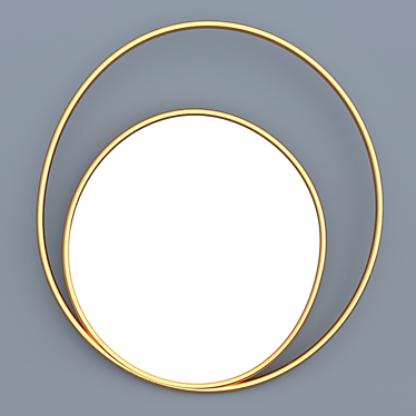 Stylish Oval Decor Mirror 3D model image 1 