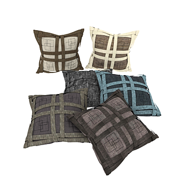 Stylish Pillow Set  All Textures  OBJ File 3D model image 1 