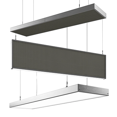 Acoustic Panels: Sleek, Hanging & Illuminating 3D model image 1 