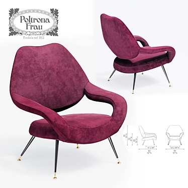 Armchair Poltrona Frau DU 55 DESIGN BY GASTONE RINALDI