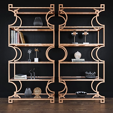 Decorative Shelf Set 3D model image 1 