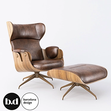 BD Barcelona Lounger Armchair Set: Stylish Design by Jaime Hayon 3D model image 1 