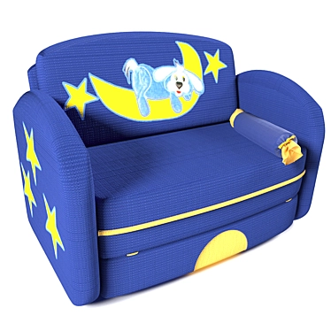 Sonia Kids' Sofa: Comfort for Little Ones 3D model image 1 