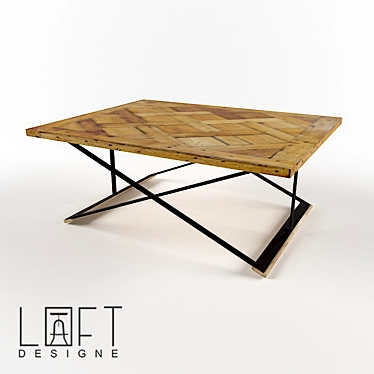 Modern Loft Style Coffee Table 3D model image 1 