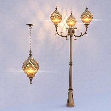 Sirius Double: Classic Elegance for Outdoor Lighting 3D model image 1 