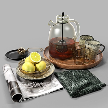 Scandinavian Tea Set 3D model image 1 