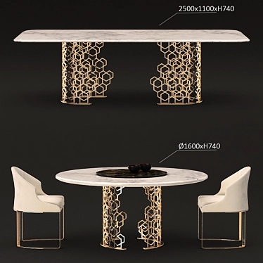 Elegant Manfred Table: Stunning Design & Superior Quality 3D model image 1 