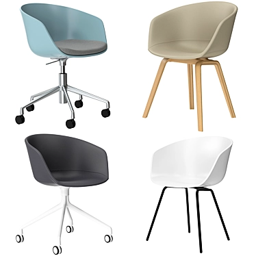 Hay About A Chair ACC: Stylish and Versatile Seating 3D model image 1 