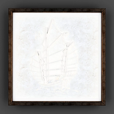 Elegant 104cm Square Painting 3D model image 1 