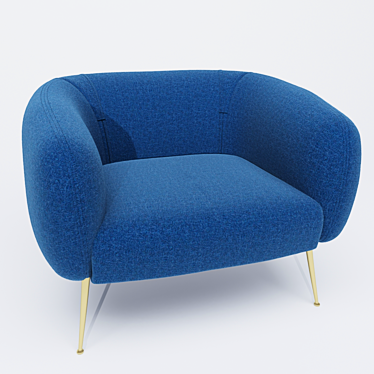 Willa Arlo Armchair: Sleek and Stylish 3D model image 1 