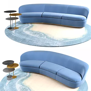 Modern Elegance: Capellini Orla Sofa 3D model image 1 