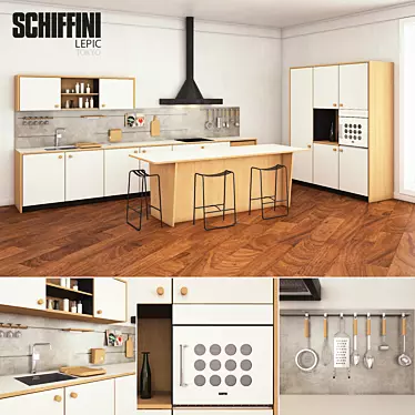 Sophisticated SCHIFFINI Lepic Kitchen 3D model image 1 