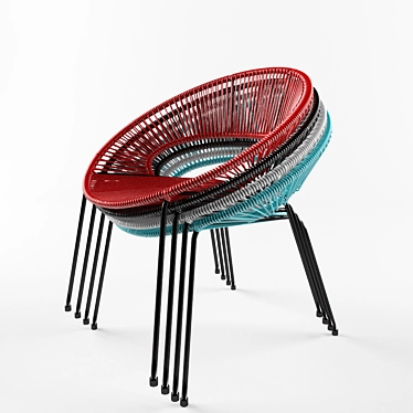 Modern Acapulco Dining Chair 3D model image 1 