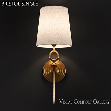 Vintage Elegance: Bristol Single Wall Light 3D model image 1 