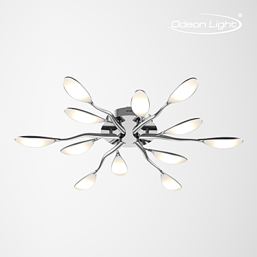 Modern Chrome Chandelier ODEON LIGHT Scoppa 3D model image 1 