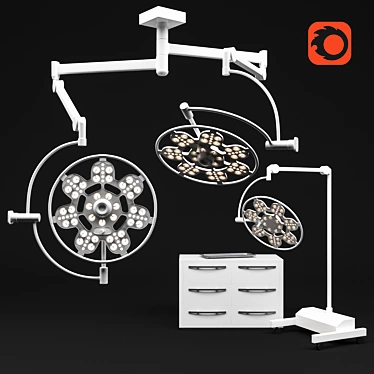 Versatile Medical Lighting Solution 3D model image 1 