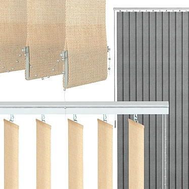  Modern Vertical Blinds 3D model image 1 